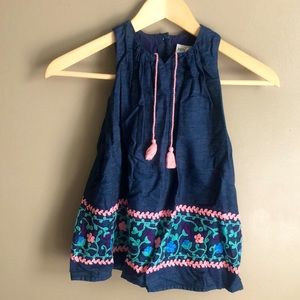 Artisan NY 3T denim dress with embroidery